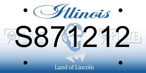 S871212 Illinois License Plate