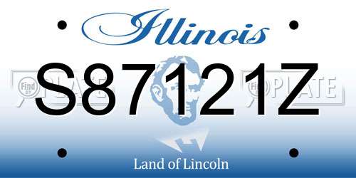 S87121Z Illinois License Plate
