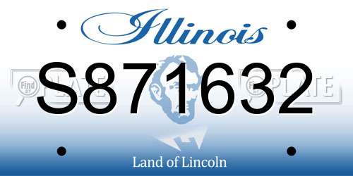 S871632 Illinois License Plate