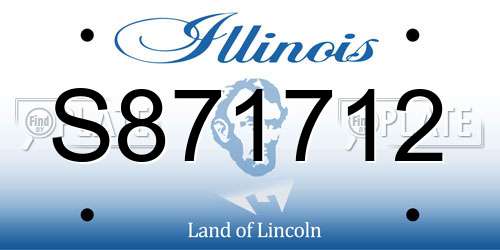 S871712 Illinois License Plate