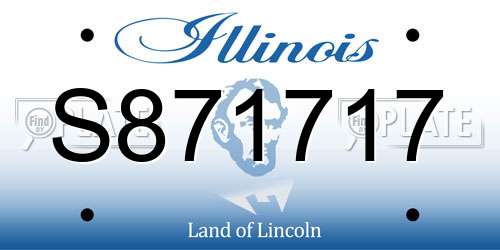 S871717 Illinois License Plate