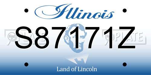 S87171Z Illinois License Plate