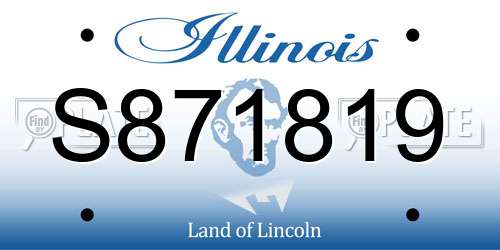 S871819 Illinois License Plate