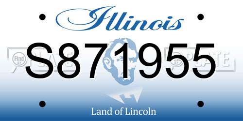 S871955 Illinois License Plate