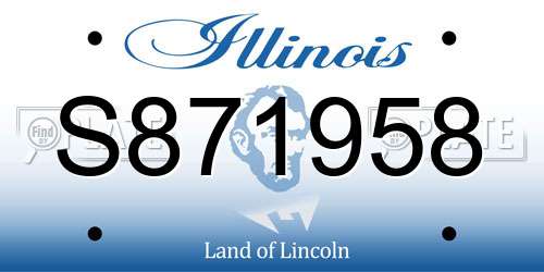 S871958 Illinois License Plate