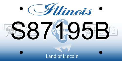 S87195B Illinois License Plate