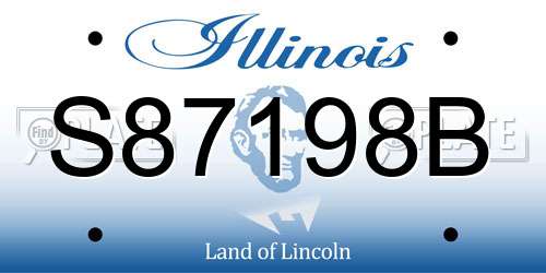 S87198B Illinois License Plate