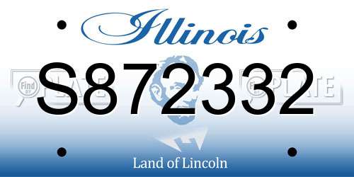 S872332 Illinois License Plate