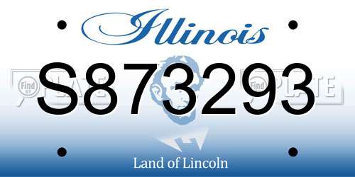 S873293 Illinois License Plate