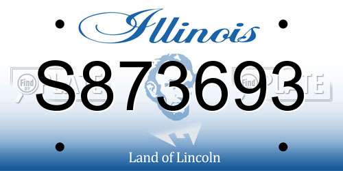 S873693 Illinois License Plate