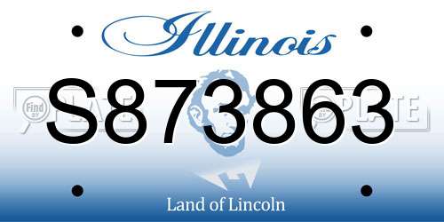 S873863 Illinois License Plate