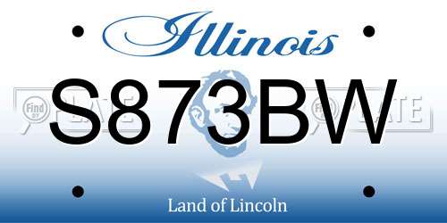 S873BW Illinois License Plate