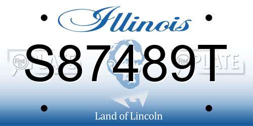 S87489T Illinois License Plate