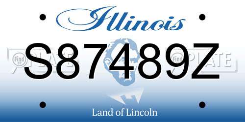 S87489Z Illinois License Plate