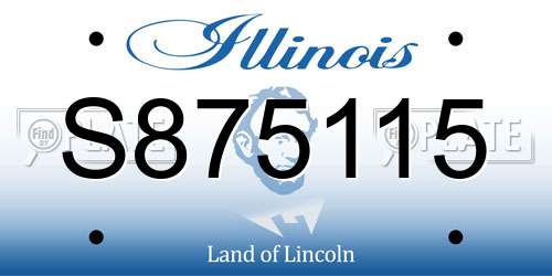 S875115 Illinois License Plate