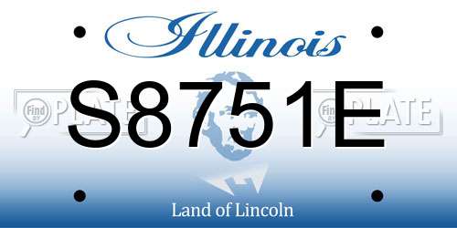S8751E Illinois License Plate