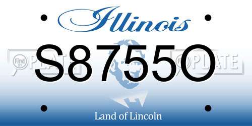 S8755O Illinois License Plate