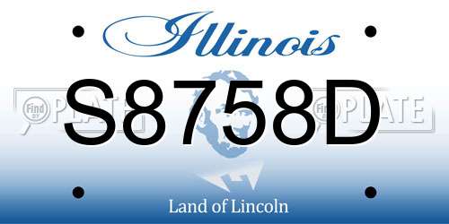 S8758D Illinois License Plate