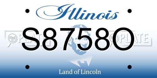 S8758O Illinois License Plate