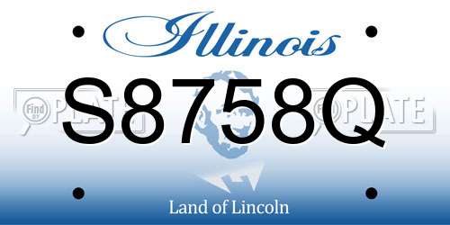 S8758Q Illinois License Plate