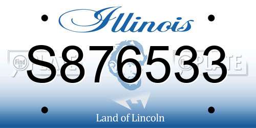 S876533 Illinois License Plate