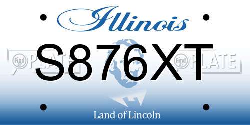 S876XT Illinois License Plate