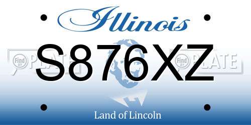 S876XZ Illinois License Plate