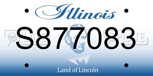 S877083 Illinois License Plate