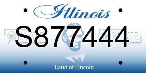 S877444 Illinois License Plate