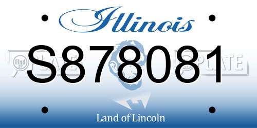 S878081 Illinois License Plate