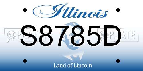 S8785D Illinois License Plate