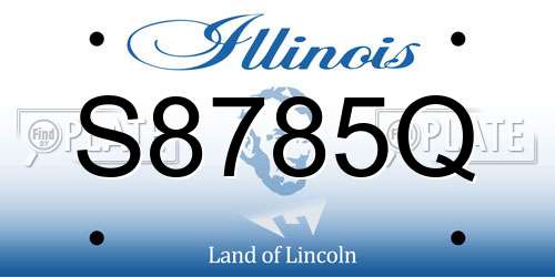 S8785Q Illinois License Plate
