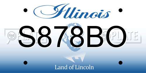 S878BO Illinois License Plate