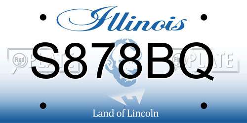 S878BQ Illinois License Plate