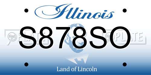 S878SO Illinois License Plate