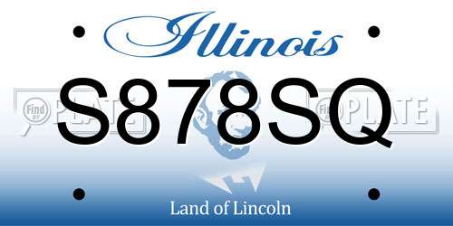S878SQ Illinois License Plate