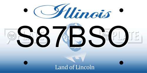 S87BSO Illinois License Plate