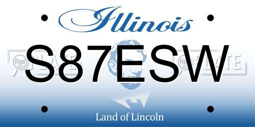 S87ESW Illinois License Plate