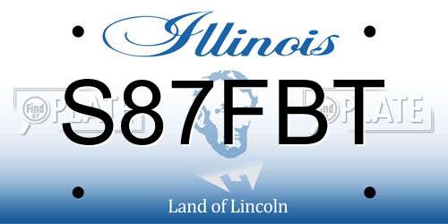 S87FBT Illinois License Plate
