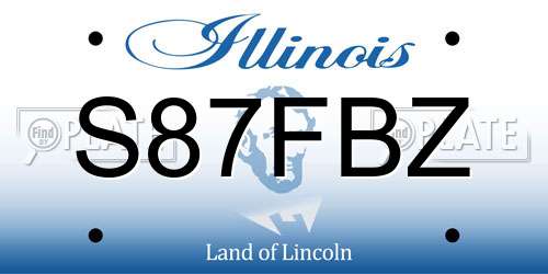 S87FBZ Illinois License Plate