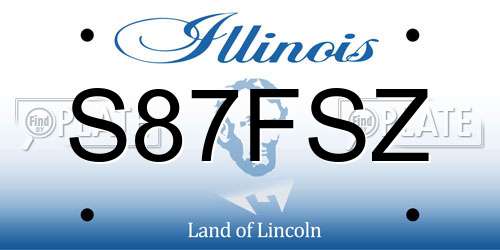 S87FSZ Illinois License Plate