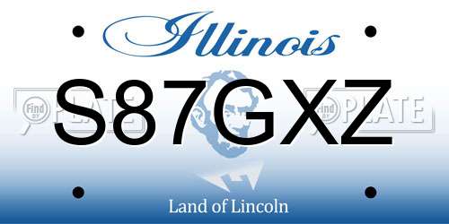 S87GXZ Illinois License Plate