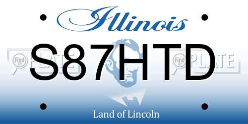 S87HTD Illinois License Plate