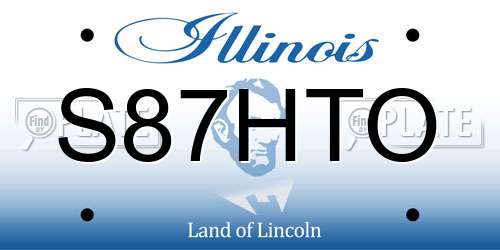 S87HTO Illinois License Plate