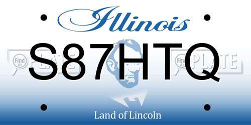S87HTQ Illinois License Plate
