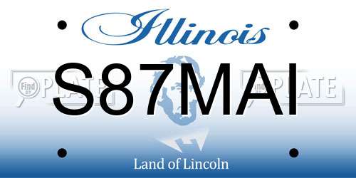 S87MAI Illinois License Plate