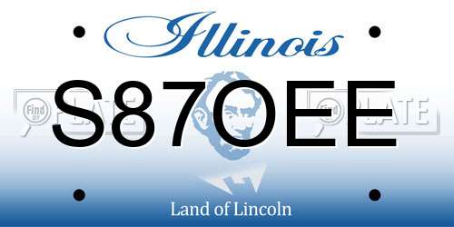 S87OEE Illinois License Plate