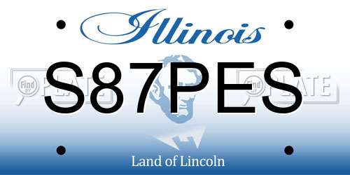 S87PES Illinois License Plate
