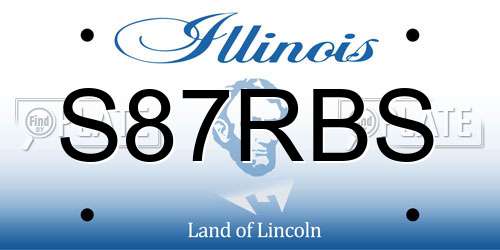 S87RBS Illinois License Plate