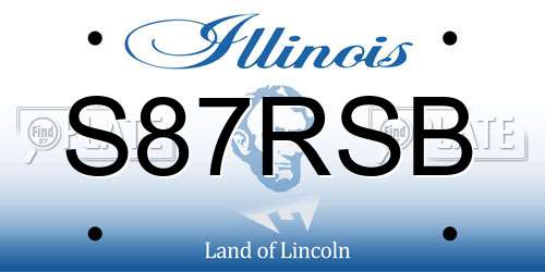 S87RSB Illinois License Plate
